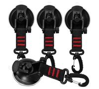 ISTOVO Secure Rotation Suction Cup Hooks 4 Pack, Heavy Duty Use for Bathroom, Car and Van Glass