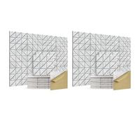 ISTOVO Self-Adhesive Acoustic Panels, 24Pcs 12X12X0.4Inch Sound Absorbing Panels, Decorative Soundproof Wall Panels C