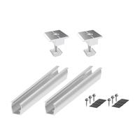 ISTOVO Solar Panel Mount Bracket Rails Clamp Fastening Module Mount Mounting PV Solar Power Supplies Trapezoidal Roof 35mm Easy Install Easy to Use