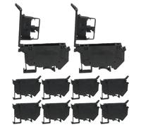 ISTOVO UK5- UK5RD Without LED DIN Rail Fuse Terminal Base Disconnect Terminal Block Screw Clip (Pack of 10Pcs,Black) Easy Install Easy to Use