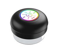 ISTOVO Waterproof Bluetooth Speaker LED Colorful Small Speaker Large Suction Cup for Bathroom & Outdoor Use Black