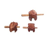 ISTOVO Wooden Carving Frog Toys, Tourist Bamboo and Wood Handmade Crafts, Wooden Scratching Frog Ornaments Easy Install Easy to Use