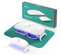 ISTOYO 2 Pack UV Light for Resin, Large Size Dual Wavelength and High Energy Value, UV Lamp for Curing Resin Molds, Jewelry Making, DIY Craft