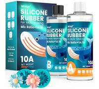 ISTOYO 600g Silicone Mould Making Kit, 10A Translucent Silicone Rubber 1:1 by Ratio, 2H Fast Cure for Casting 3D Resins Molds DIY, Ideal for Candle Molds/Jewellery/Soap