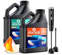 ISTOYO Epoxy Resin, 1 Gallon/3,78L Resin Kit, Crystal Clear No Bubbles, Fast Curing Epoxy Resin for Table Tops, Coating, Casting, Jewelry Making, Cast Coating Wood, DIY Art Crafts