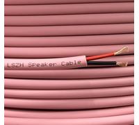 iStrand 100m 2 Core 16 AWG Copper Low Smoke Zero Halogen LSZH Speaker Cable Pink Sheath with Red and Black Wire