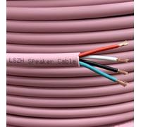 iStrand 5m 4 Core 16 AWG Copper Low Smoke Zero Halogen LSZH Speaker Cable Pink Sheath with Red Black White Green Wire