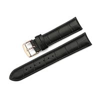 iStrap Leather Watch band Alligator Grain Calfskin Replacement Strap Stainless Steel Buckle Bracelet for Men Women-18mm 19mm 20mm 21mm 22mm 24mm-Black Brown