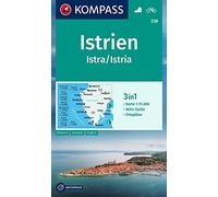 Istria + Aktiv Guide (238): Wandelkaart Schaal 1 : 75.000 (Kompass Wanderkarten)