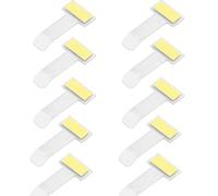 ISTUSHEWILL 10 Pcs Car Parking Ticket Holder Clip - Car Windshield Windscreen Tickets Holder with Adhesive Tape Permit Work Pass Clips 74x40mm Waterproof Ticket Clips for Road Tax Discs