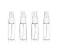 ISTUSHEWILL 4 pcs Spray Bottle Set,20ml with Fine Mist Sprayer Leak-Proof Flip Caps Crystal-Clear PET Travel Bottles for Toiletries, Skincare & Hand Sanitiser,Holiday Travel Bottle