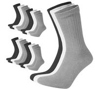 iSTYLE Mens Cotton Rich Sport Socks 12 Pairs Work Socks Size 6-11 Black White & MixUK 6-11(Assorted)