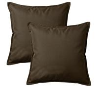 istyle mode 2 Pack Of Indoor & Outdoor Cushion, Waterproof, 45X45Cm (Brown)