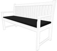 istyle mode 2 Seater Garden Bench Cushion Seatpad Indoor & Outdoor Use - Black