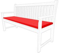 istyle mode 3 Seater Garden Bench Cushion Seatpad Indoor & Outdoor Use - Red