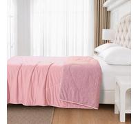 iSTYLE MODE BETTER HOME CHOICE Cooling Duvet for Hot Sleepers, Instant Icy-Cool Feel, Double-Sided Quilt for Night Sweats, Lightweight Breathable Summer Throw for Bed Sofa Couch Travel (Double, Pink)