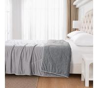 iSTYLE MODE BETTER HOME CHOICE Cooling Duvet for Hot Sleepers, Instant Icy-Cool Feel, Double-Sided Quilt for Night Sweats, Lightweight Breathable Summer Throw for Bed Sofa Couch Travel (Single, Grey)