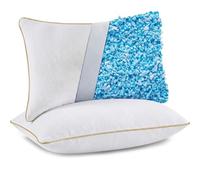 iSTYLE MODE BETTER HOME CHOICE Shredded Memory Foam 2 Pack Pillow, Soft Hypoallergenic Dust Mite Resistant, Alleviate Neck Pain Hotel Pillow, Washable Cover 70x40cm, High Filling 900g