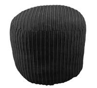 istyle mode Black Jumbo Cord Footstool Oval Pouffe, Corduroy Ottoman Bean Bags 40Cm X 35Cm