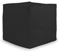 istyle mode Black Outdoor Bean Bag Footstool Pouffe Water-Resistant 40X40Cm