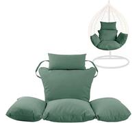 istyle mode Bottle Green Replacement Cushion For Swing Egg Chair, 5 Pieces Water-Resistant Hanging Basket Swing Chair Cushion