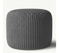 istyle mode Charcoal Jumbo Cord Footstool Oval Pouffe, Corduroy Ottoman Bean Bags 40Cm X 35Cm