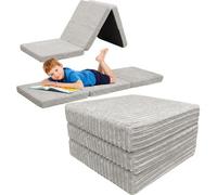 istyle mode Cord Tri-Fold Mattress Z Bed Futon Sofa Chair Mattress Cream