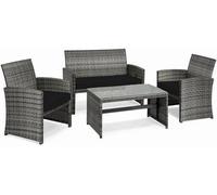 istyle mode Cushion For Rattan Chairs (Black, 3 Pieces)