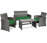 istyle mode Cushion For Rattan Chairs (Green, 3 Pieces)