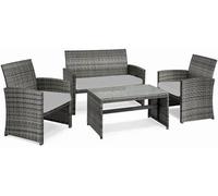 istyle mode Cushion For Rattan Chairs (Grey, 3 Pieces)