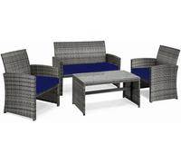 istyle mode Cushion For Rattan Chairs (Navy, 3 Pieces)