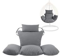 istyle mode Dark Grey Replacement Cushion For Swing Egg Chair, 5 Pieces Water-Resistant Hanging Basket Swing Chair Cushion