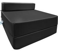 istyle mode Fold Out Single Z Bed Futon Sofa Chair Mattress - Black