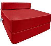 istyle mode Fold Out Single Z Bed Futon Sofa Chair Mattress - Red