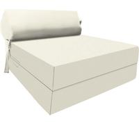 istyle mode Fold Out Z Bed Chair Sofa Lounger With Pillow - Cream