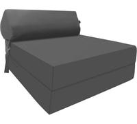 istyle mode Fold Out Z Bed Chair Sofa Lounger With Pillow - Dark Grey