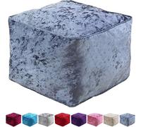 istyle mode Grey Crushed Velvet Bean Bag Pouffe Foot Rest