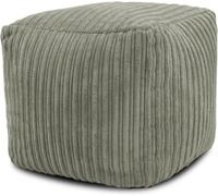 istyle mode Jumbo Cord Footstool Pouffe, Mink Corduroy Ottoman Bean Bags 40Cm X 40Cm