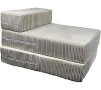 istyle mode Jumbo Cord Z Bed Fold Out Chair Sofa Lounger - Cream