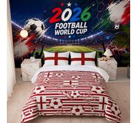 istyle mode Kids St George's Cross Single Football Duvet Cover Set - England Flag
