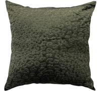istyle mode Leopard Olive Embossed Velvet Square Throw Memory Filled Cushion 48Cmx48Cm