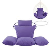 istyle mode Purple Replacement Cushion For Swing Egg Chair, 5 Pieces Water-Resistant Hanging Basket Swing Chair Cushion