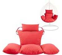 istyle mode Red Replacement Cushion For Swing Egg Chair, 5 Pieces Water-Resistant Hanging Basket Swing Chair Cushion