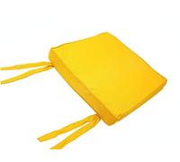 iStyle Mode Set Of 2 - Water Resistant Chair Cushions With Ties Seat Pads Cushion Pad For Indoors Outdoors Patio Garden Foam Cushion Pad - (Pack Of 2) (50x44x4cm, Yellow)