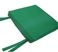 iStyle Mode Set Of 2 - Water Resistant Chair Cushions With Ties Seat Pads Cushion Pad For Indoors Outdoors Patio Garden Foam Cushion Pad - (Pack Of 2) (50x44x4cm, Dark Green)