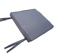 iStyle Mode Set Of 2 - Water Resistant Chair Cushions With Ties Seat Pads Cushion Pad For Indoors Outdoors Patio Garden Foam Cushion Pad - (Pack Of 2) (50x44x4cm, Dark Grey)