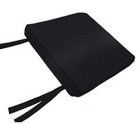iStyle Mode Set Of 2 - Water Resistant Chair Cushions With Ties Seat Pads Cushion Pad For Indoors Outdoors Patio Garden Foam Cushion Pad - (Pack Of 2) (40x40x4cm, Black)
