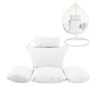 istyle mode White Replacement Cushion For Swing Egg Chair, 5 Pieces Water-Resistant Hanging Basket Swing Chair Cushion