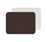 iStyle My Home Istyle Chocolate And White Flexi Set Of 2 Faux Leather Placemats