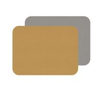 iStyle My Home Istyle Mustard And Grey Flexi Set Of 2 Faux Leather Placemats